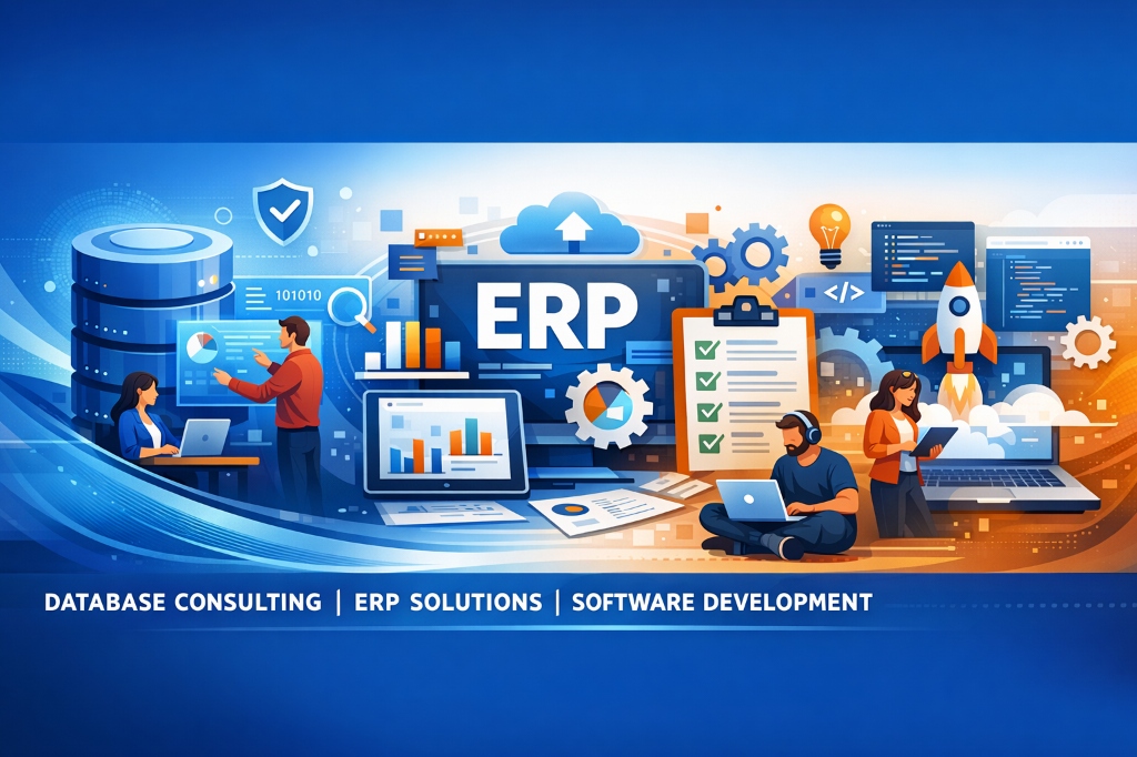 Database and ERP Solution Banner